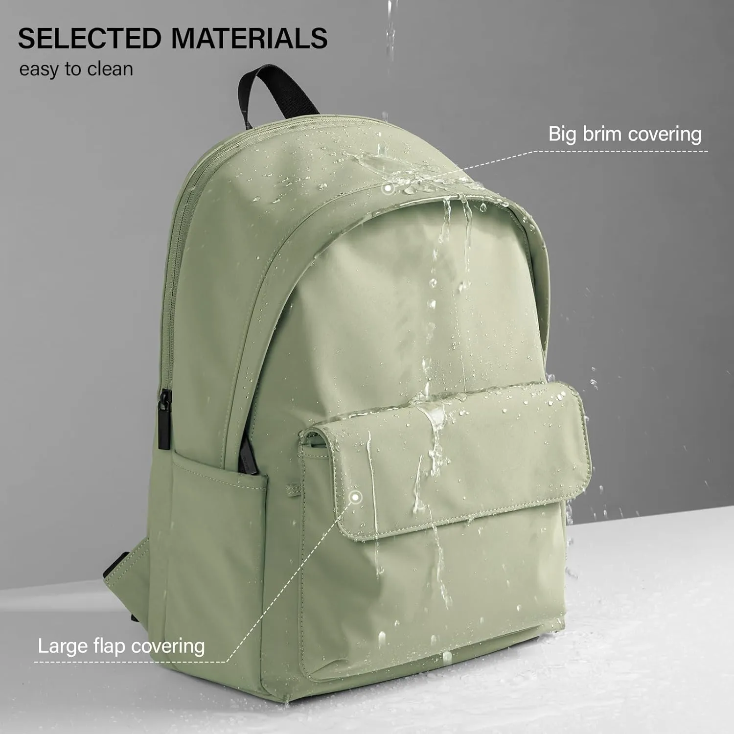 Hanke Casual Backpacks Travel Backpack for Women & Men, Lightweight Carry On Backpack for Work,Hiking wiht Unique Comfort Design (Grayish Green)