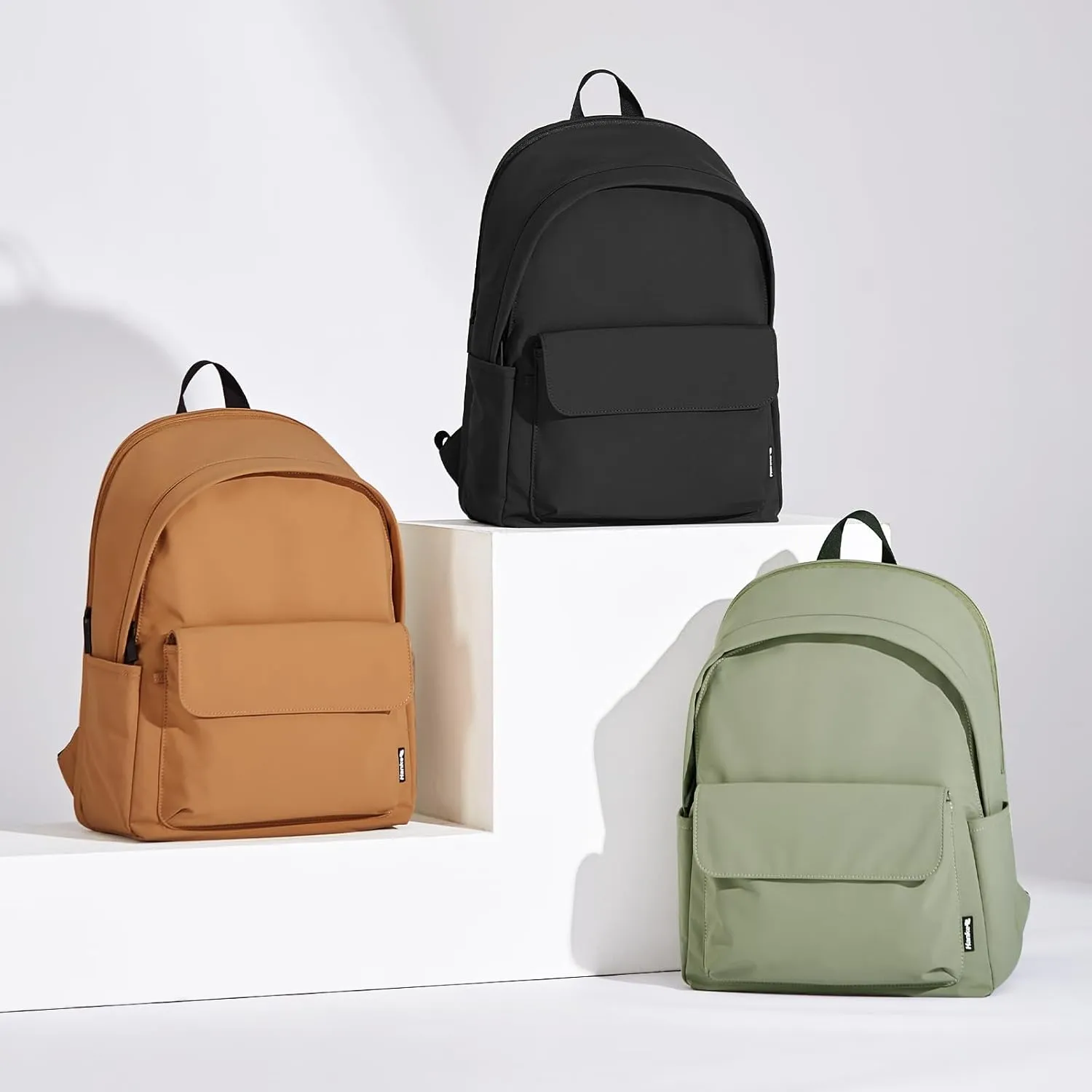 Hanke Casual Backpacks Travel Backpack for Women & Men, Lightweight Carry On Backpack for Work,Hiking wiht Unique Comfort Design (Grayish Green)