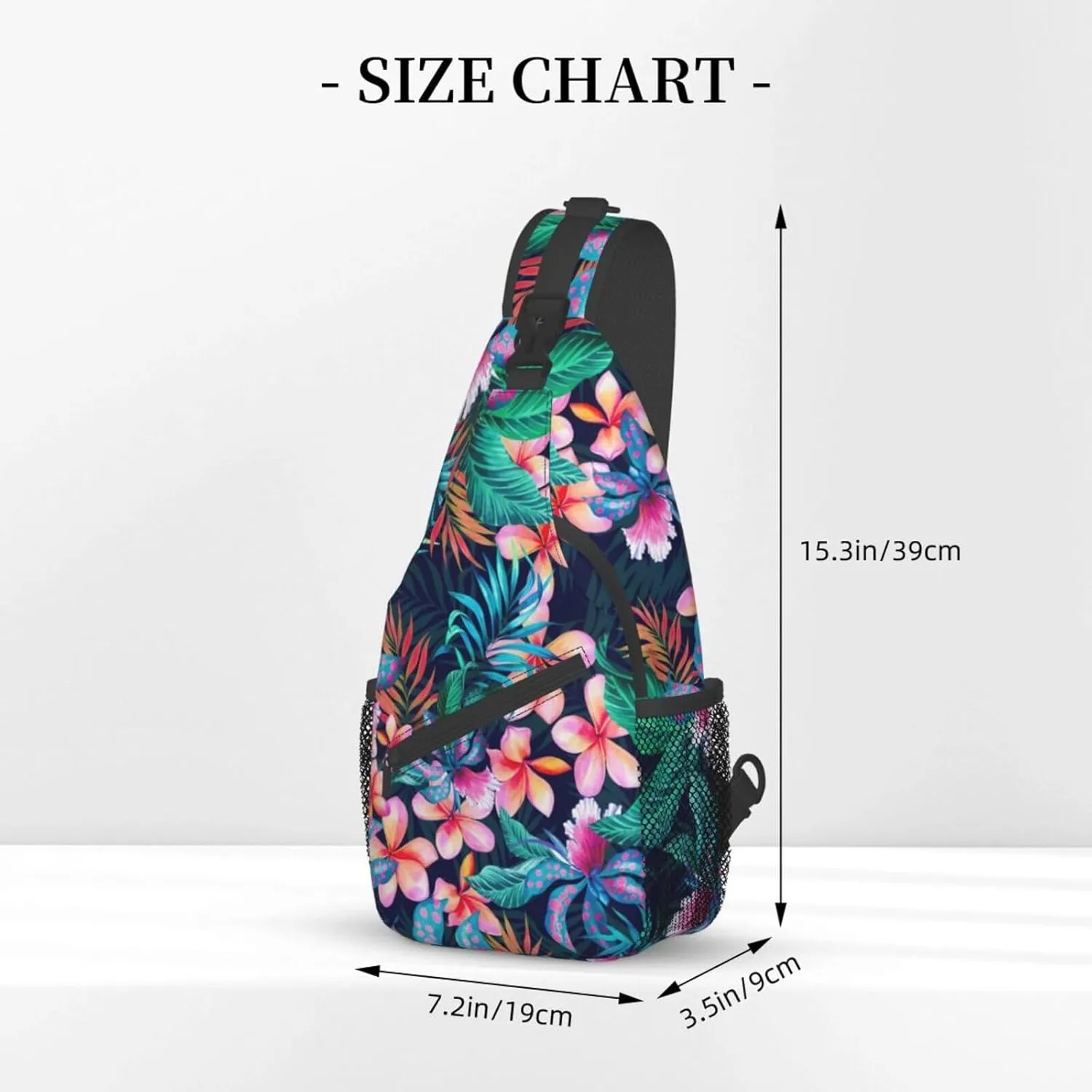 Hawaii Hawaiian Sling Bag,Multipurpose Crossbody Backpack Shoulder Chest Bag for Women Men Travel Hiking Daypack