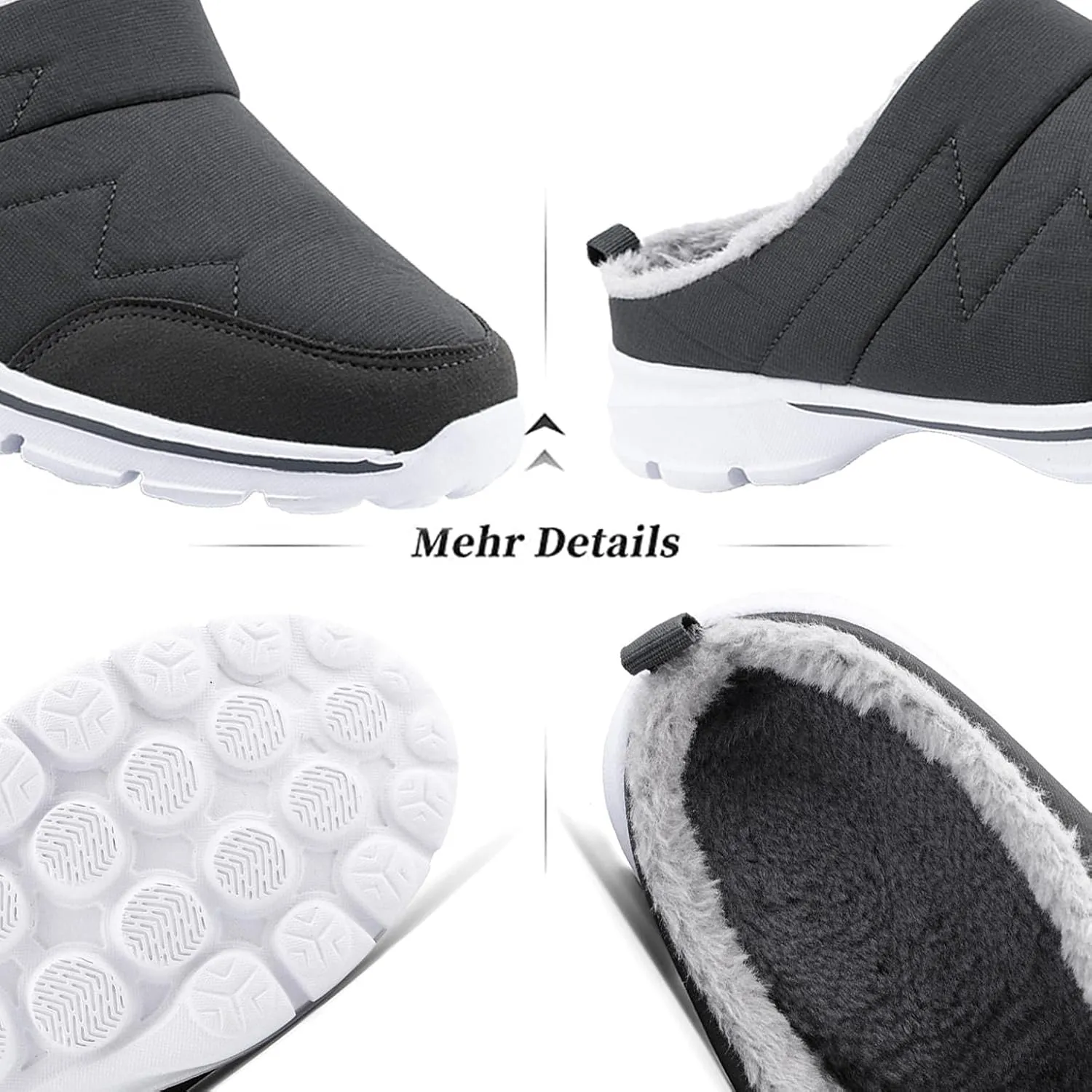 Hbeylia Fuzzy Mule Shoes For Women Men Winter Warm Plush Fur Fleece Lining Low Top Backless Fashion Sneakers Walking Shoes Non Slip Wedge Thermal Slip On Furry Slippers House Shoes For Indoor Outdoor