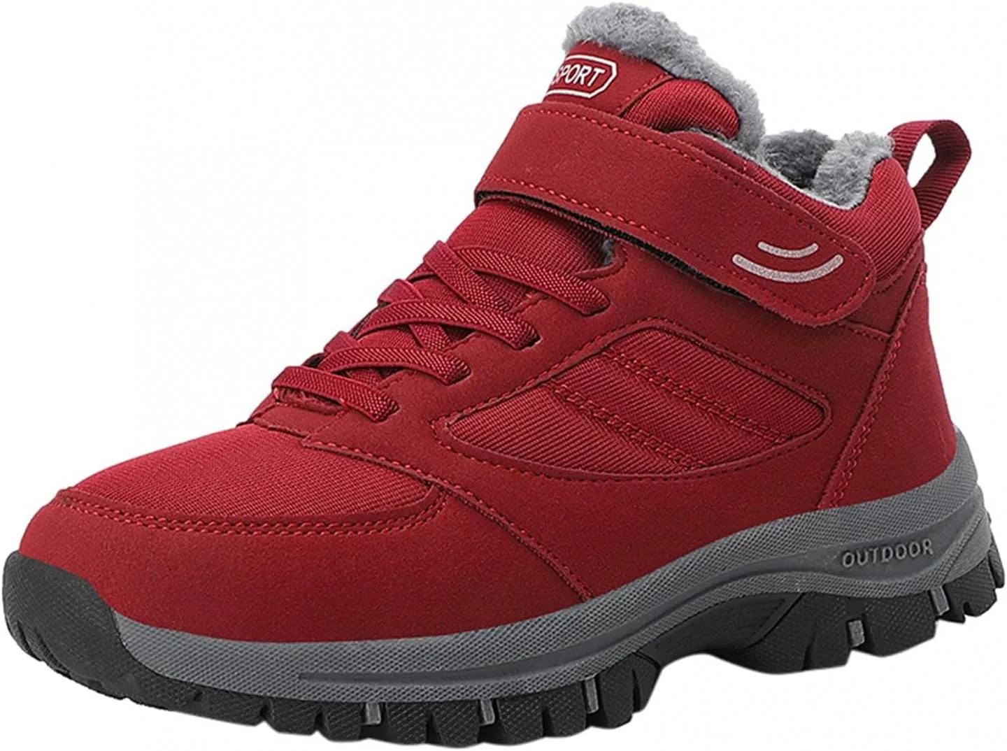 Hbeylia Winter Snow Boots For Women Men Couples Waterproof Faux Fur Lined Warm Lace Up Slip On Fashion Sneakers Walking Shoes Thermal Fleece Lining Lightweight Athletic Short Boots For Ski Hiking