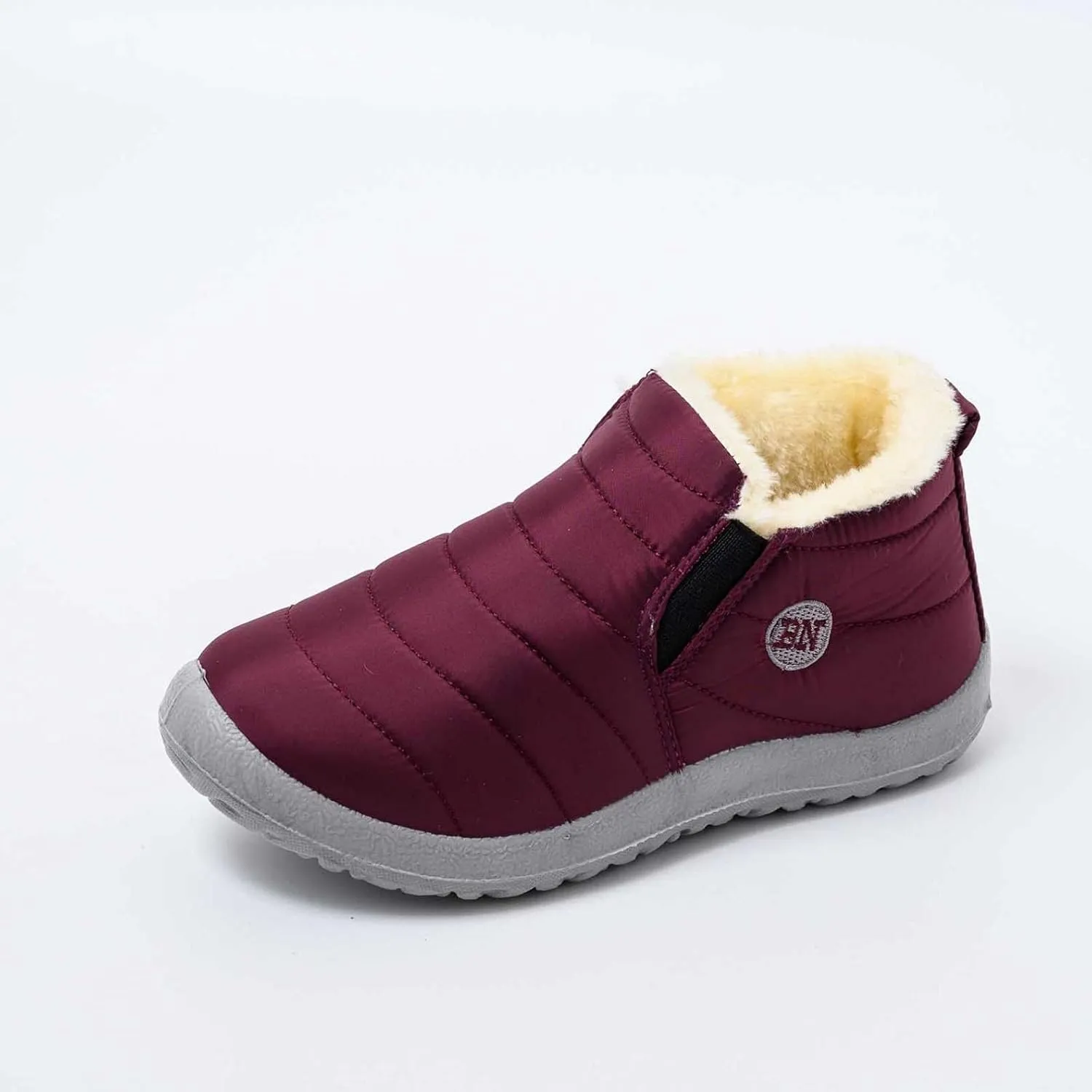 Hbeylia Winter Snow Boots With Fleece Lining For Women Lightweight Waterproof Faux Plush Fur Lined Non Slip Ankle Booties Soft Cozy Warm Ski Skiing Hiking Camping Short Boots For Ladies Cold Weather