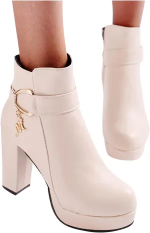 Hbeylia Women's Pump Platform Boots With Side Zipper Fashion Round Toe Chunky High Heels Wedge Ankle Booties Dress Short Boots For Women Ladies Wedding Christmas Halloween Party