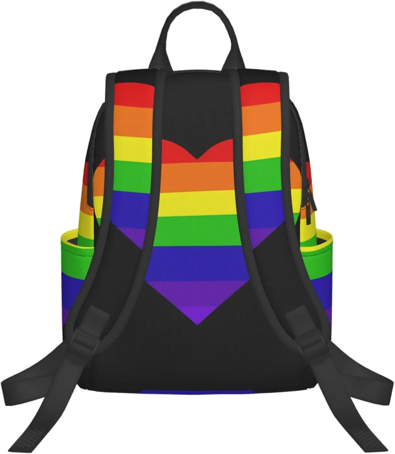 Heart LGBT Rainbow Gay Pride Travel Laptop Backpack Casual Backpacks Double Shoulder Daypack Notebook Rucksack Work Bags Sports Bag for Hiking Camping Beach