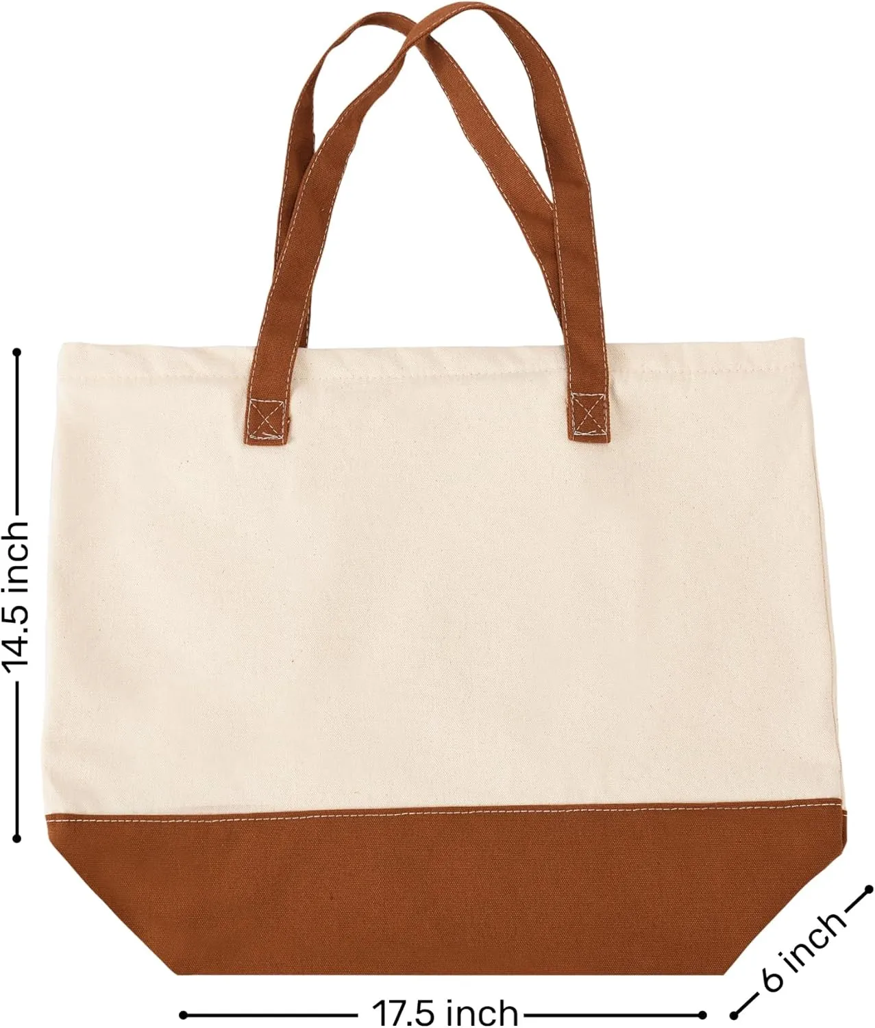 HIFA Personalized Custom Tote Bag for Women, Canvas Tote Bag - Zipper Closure, Extra Inner Pocket - Multipurpose Shoulder Bag