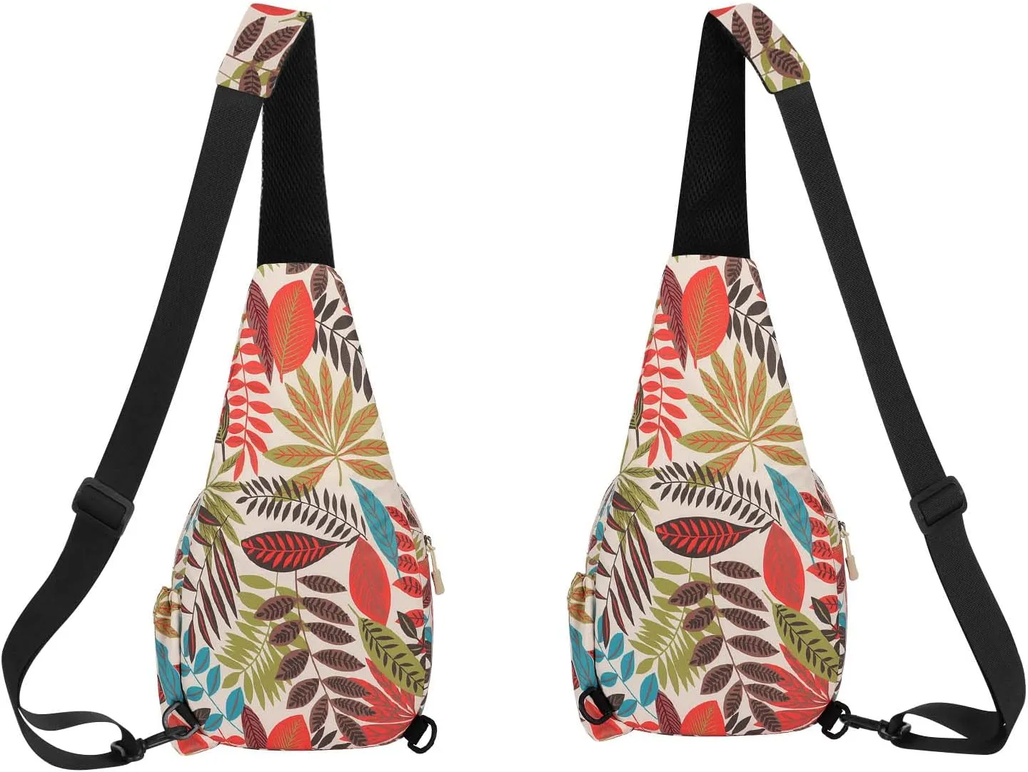 HUA ANGEL Floral Sling Bag, Small Lightweight Crossbody Shoulder Chest Bag for Men & Women Compact Travel Hiking Mini Daypack