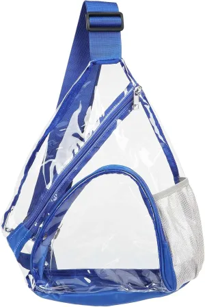 HULISEN Clear Sling Bag, Clear Bag Stadium Approved, Transparent Shoulder Crossbody Backpack Chest Casual Daypack