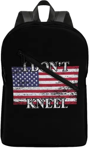 I Don't Kneel Fashion Camping Backpack for Men Travel Backpack Casual Shoulder Bag for Work Shopping University