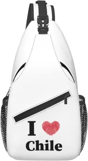 I Love Chile Crossbody Bags For Women Men Chest Backpack Gym Shoulder Bag Travel Outdoor Sports Casual Crossbody Bags