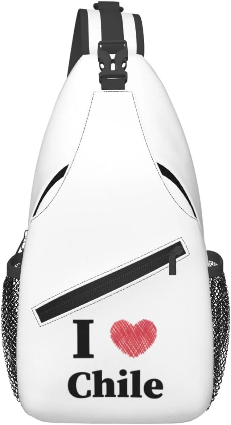 I Love Chile Crossbody Bags For Women Men Chest Backpack Gym Shoulder Bag Travel Outdoor Sports Casual Crossbody Bags