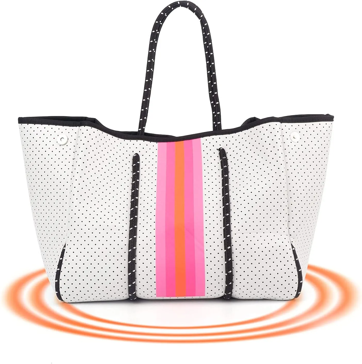IBEE Neoprene Tote Bag for Women - Large Handbag, Beach and Pool Tote, Foldable