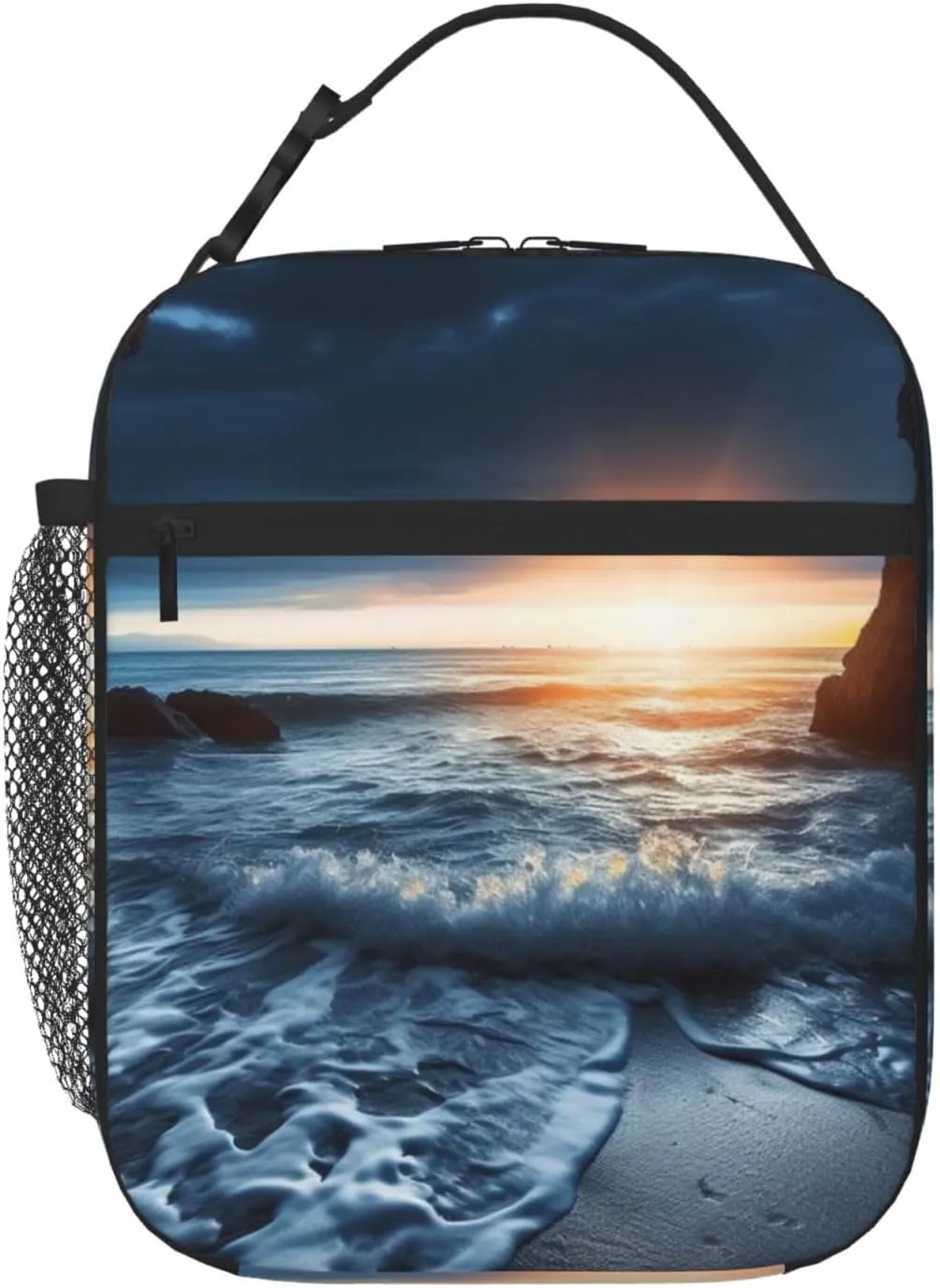 Insulated Lunch Bag for Men Women Reusable Lunch Box A Corner of The Sea Lunchbox Leakproof Cooler Bags for Work Picnic