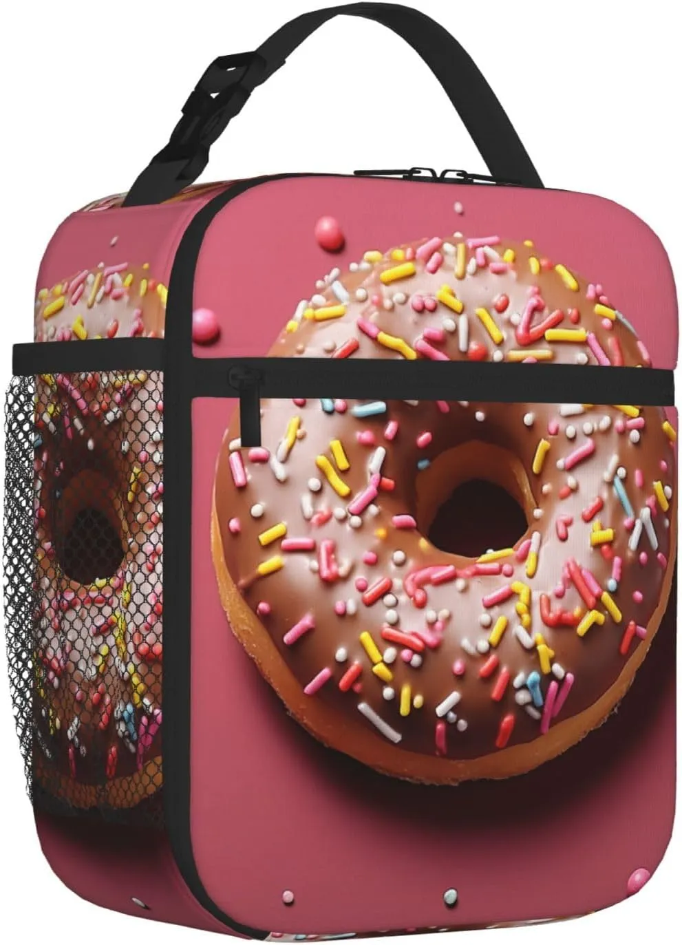 Insulated Lunch Bag for Men Women Reusable Lunch Box Doughnut Lunchbox Leakproof Cooler Bags for Work Picnic