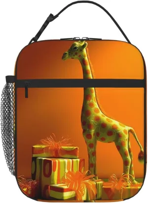 Insulated Lunch Bag for Men Women Reusable Lunch Box Giraffe and Gift Lunchbox Leakproof Cooler Bags for Work Picnic