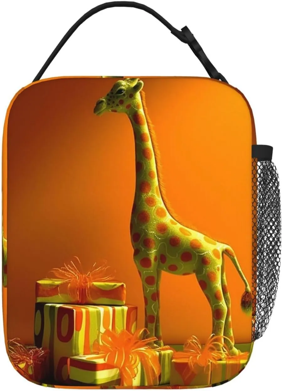 Insulated Lunch Bag for Men Women Reusable Lunch Box Giraffe and Gift Lunchbox Leakproof Cooler Bags for Work Picnic
