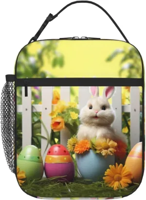 Insulated Lunch Bag for Men Women Reusable Lunch Box Happy Easter Lunchbox Leakproof Cooler Bags for Work Picnic