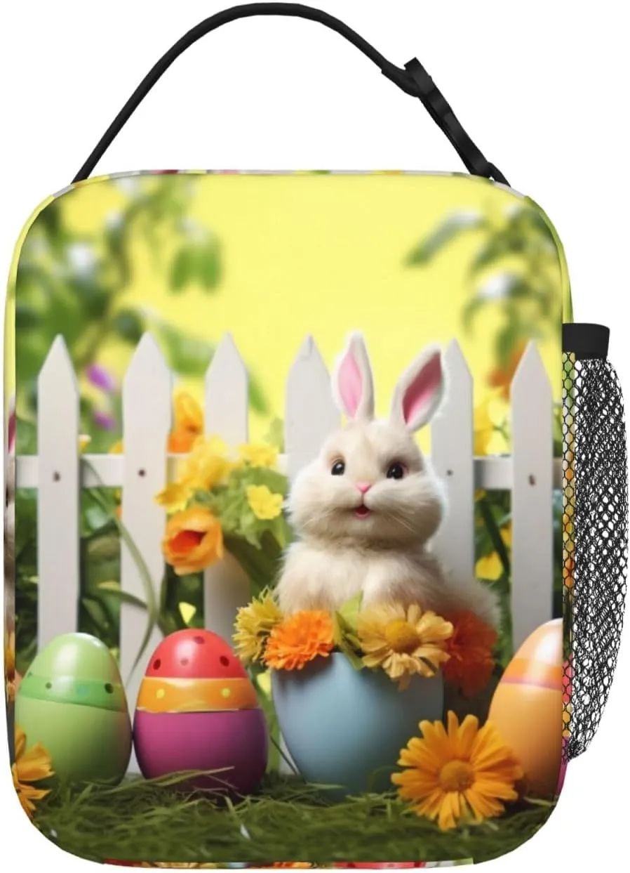 Insulated Lunch Bag for Men Women Reusable Lunch Box Happy Easter Lunchbox Leakproof Cooler Bags for Work Picnic