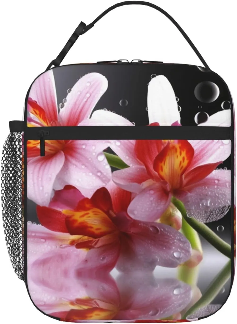 Insulated Lunch Bag for Men Women Reusable Lunch Box Modern Flower Lunchbox Leakproof Cooler Bags for Work Picnic