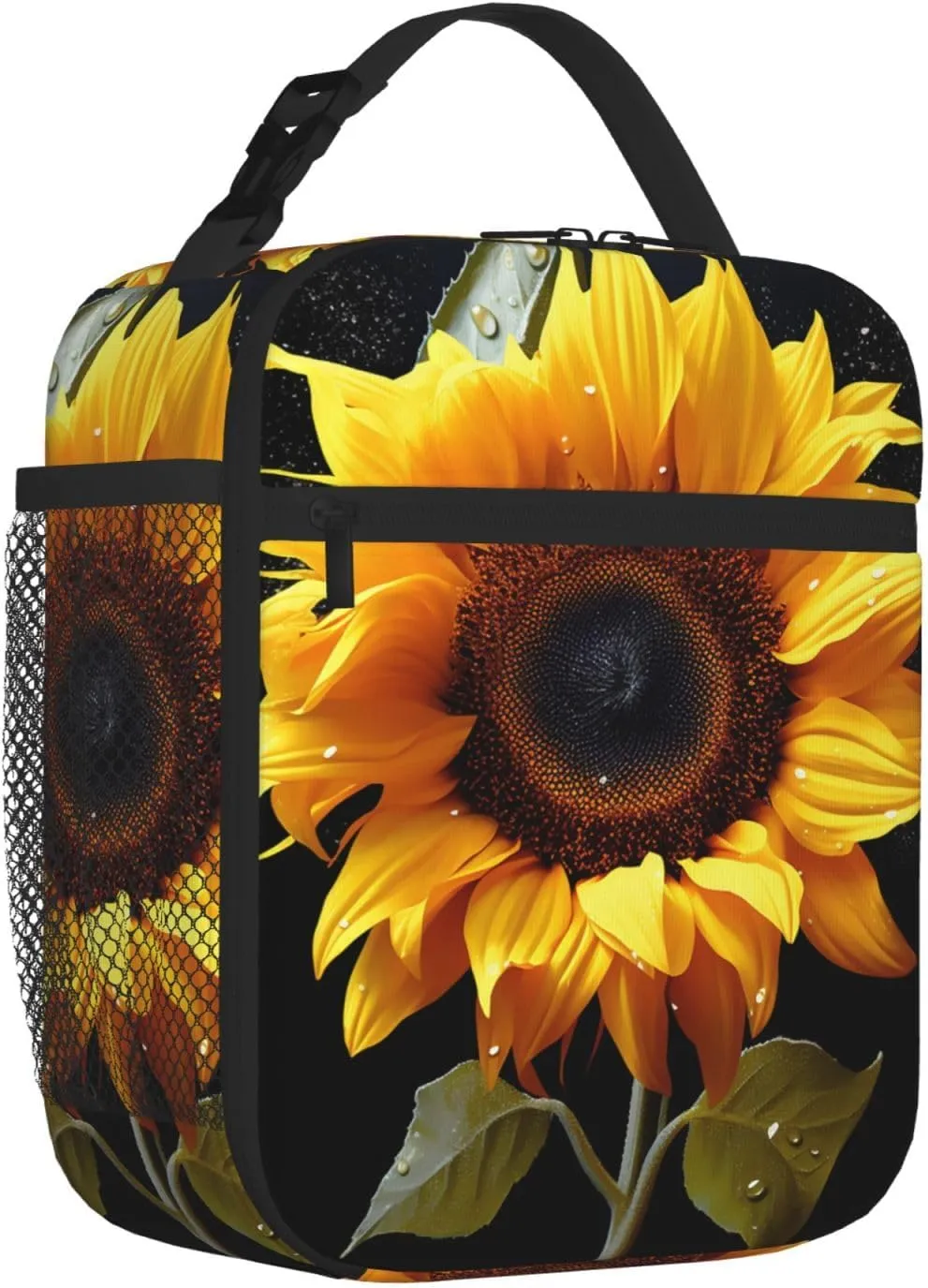 Insulated Lunch Bag for Men Women Reusable Lunch Box Sunflower Lunchbox Leakproof Cooler Bags for Work Picnic