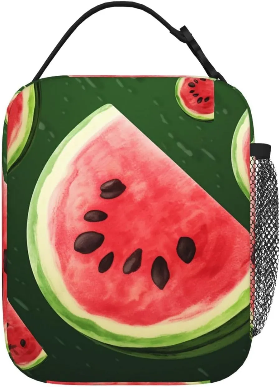 Insulated Lunch Bag for Men Women Reusable Lunch Box Watermelons Lunchbox Leakproof Cooler Bags for Work Picnic