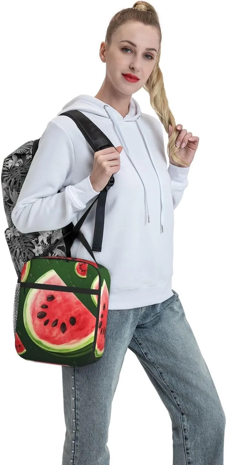 Insulated Lunch Bag for Men Women Reusable Lunch Box Watermelons Lunchbox Leakproof Cooler Bags for Work Picnic