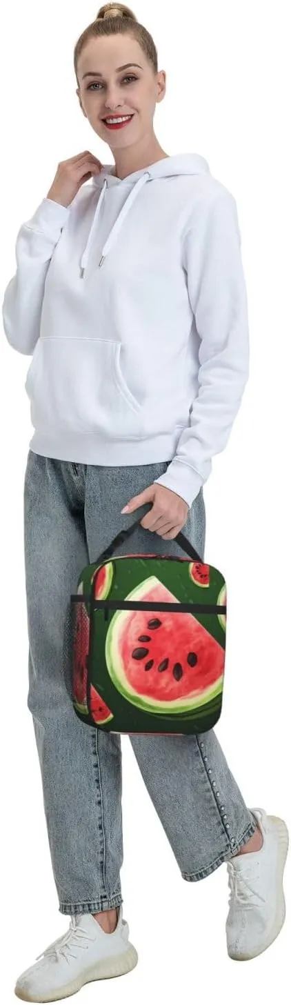 Insulated Lunch Bag for Men Women Reusable Lunch Box Watermelons Lunchbox Leakproof Cooler Bags for Work Picnic