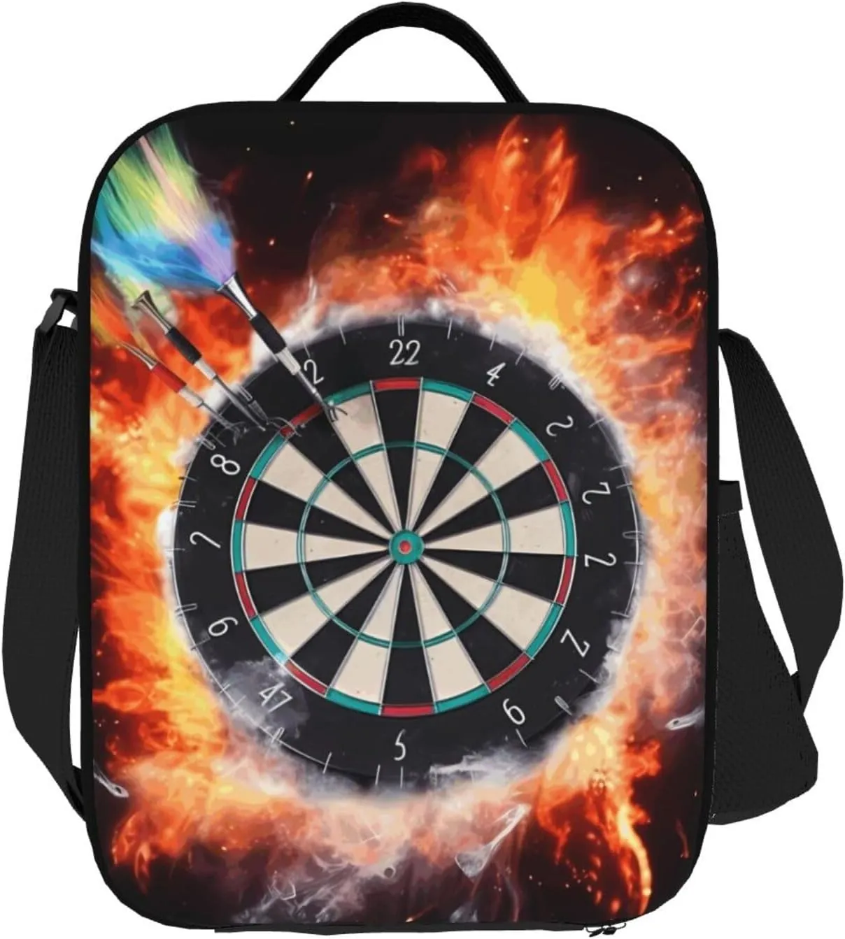 Insulated Lunch box for Men Women Reusable Lunch Bag Dart Board Cooler Tote Bags for Work Picnic