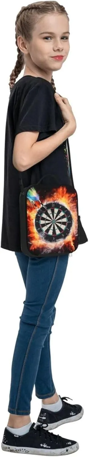 Insulated Lunch box for Men Women Reusable Lunch Bag Dart Board Cooler Tote Bags for Work Picnic