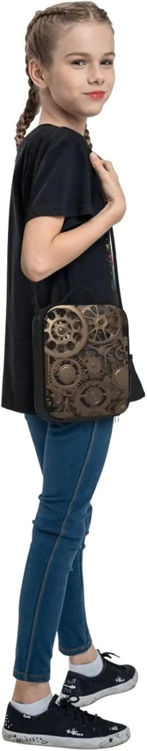 Insulated Lunch box for Men Women Reusable Lunch Bag Steampunk Mechanical Gears Cooler Tote Bags for Work Picnic