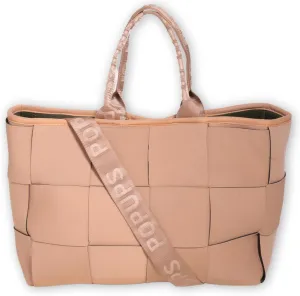 Interwoven Large Neoprene Foldable Tote Bag, Weekender Bag for Women - Travel Crossbody Purse