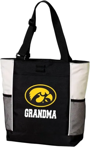Iowa Hawkeyes Grandma Tote Bags University of Iowa Grandmother Totes Beach Pool Or Travel