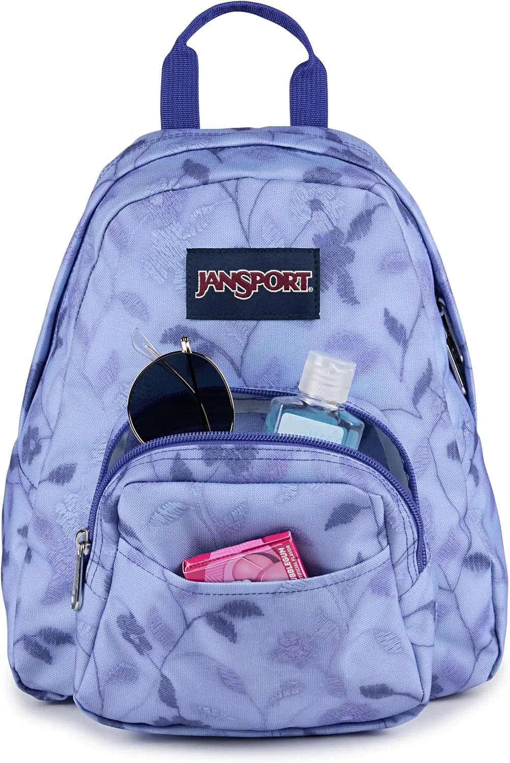 JanSport Half Pint Mini Backpack, 10.2 L - Durable Mini Bag Purse with Adjustable Shoulder Straps, Single Main Compartment, Zippered Stash Pocket, Lines & Vines