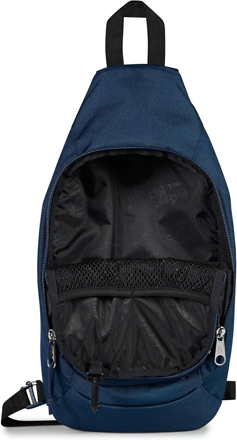 JanSport Move Sling Crossbody Bag – Main Compartment, Zippered Front Pockets, Adjustable Shoulder Strap, Fully Padded Back Panel, Navy