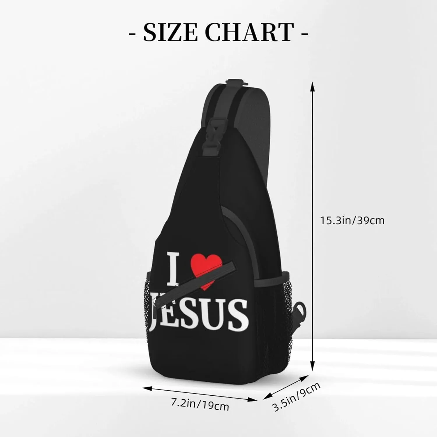 Jesus Sling Bag,Casual Crossbody Backpack Shoulder Chest Bag for Women Men Travel Hiking Daypack
