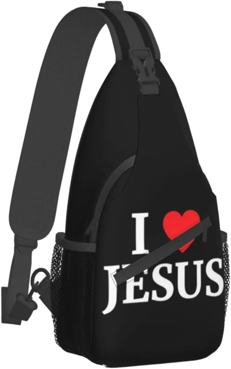 Jesus Sling Bag,Casual Crossbody Backpack Shoulder Chest Bag for Women Men Travel Hiking Daypack