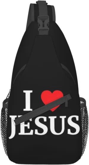 Jesus Sling Bag,Casual Crossbody Backpack Shoulder Chest Bag for Women Men Travel Hiking Daypack