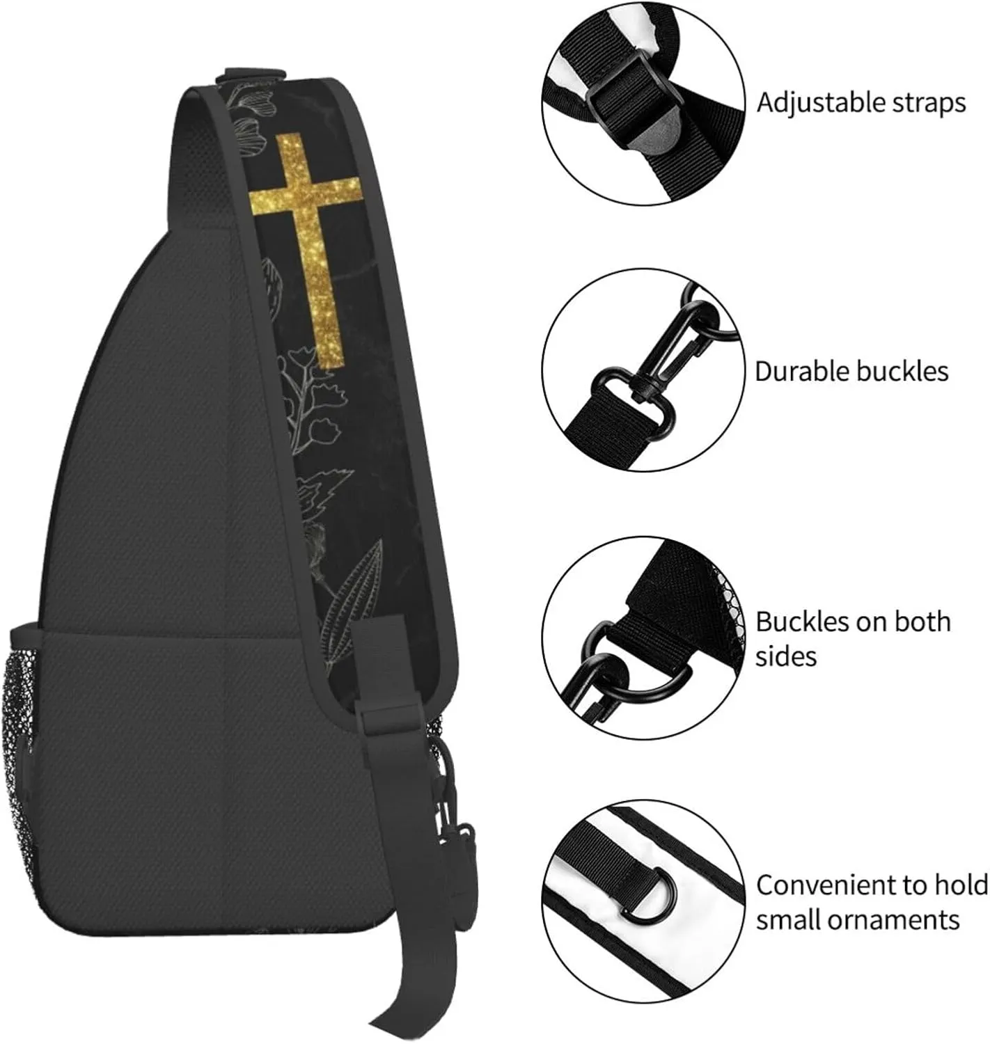 Jesus Sling Bag,Casual Crossbody Backpack Shoulder Chest Bag for Women Men Travel Hiking Daypack