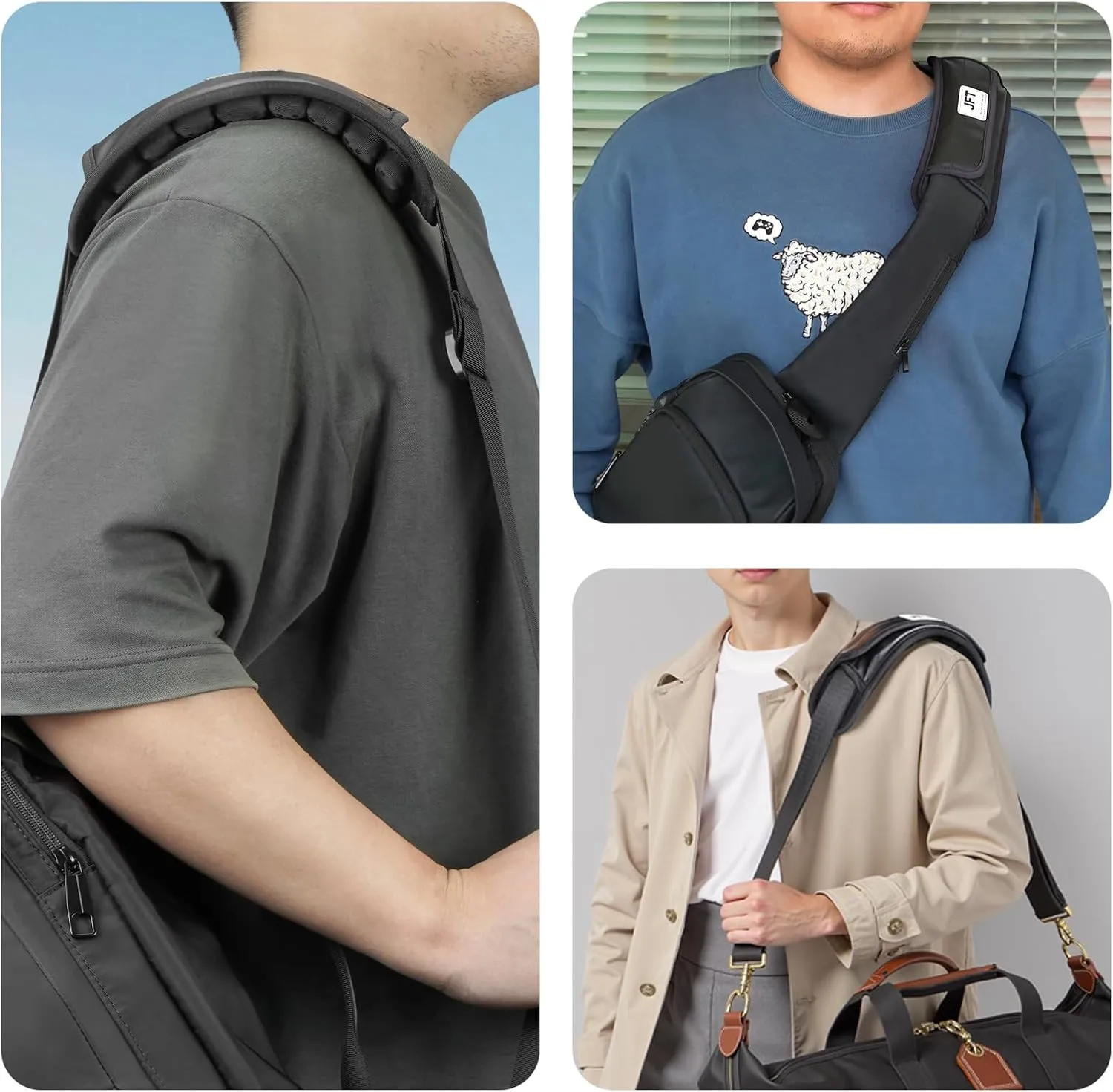 JFT Shoulder Strap Pad of 3D Air Cushion, Backpack Accessories, Non-Slip Shoulder Strap Pad, for Hiking and Camping Bags