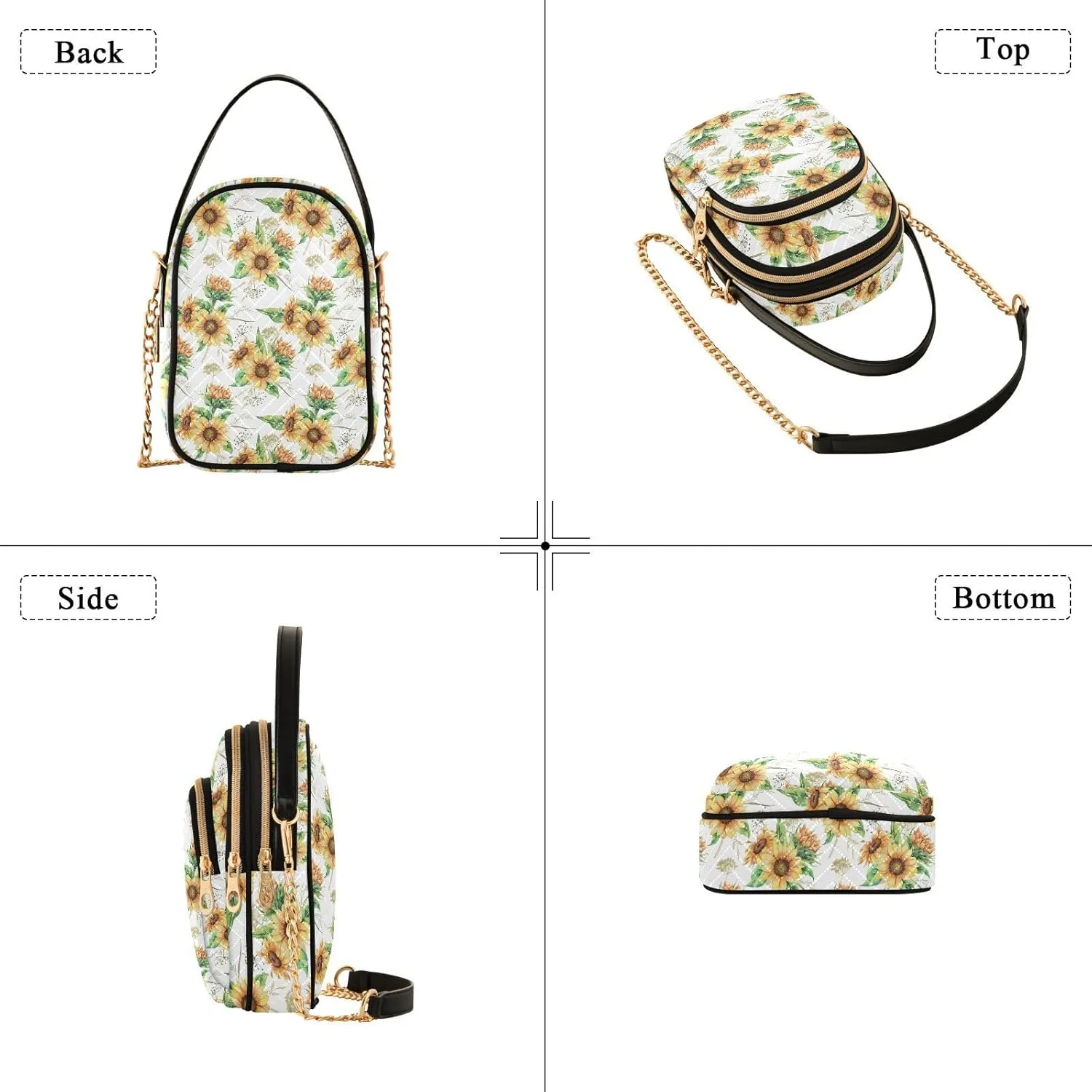JIPONI Crossbody Bag for Women, Small Cell Phone Bag Shoulder Handbags Purse with Leather Strap