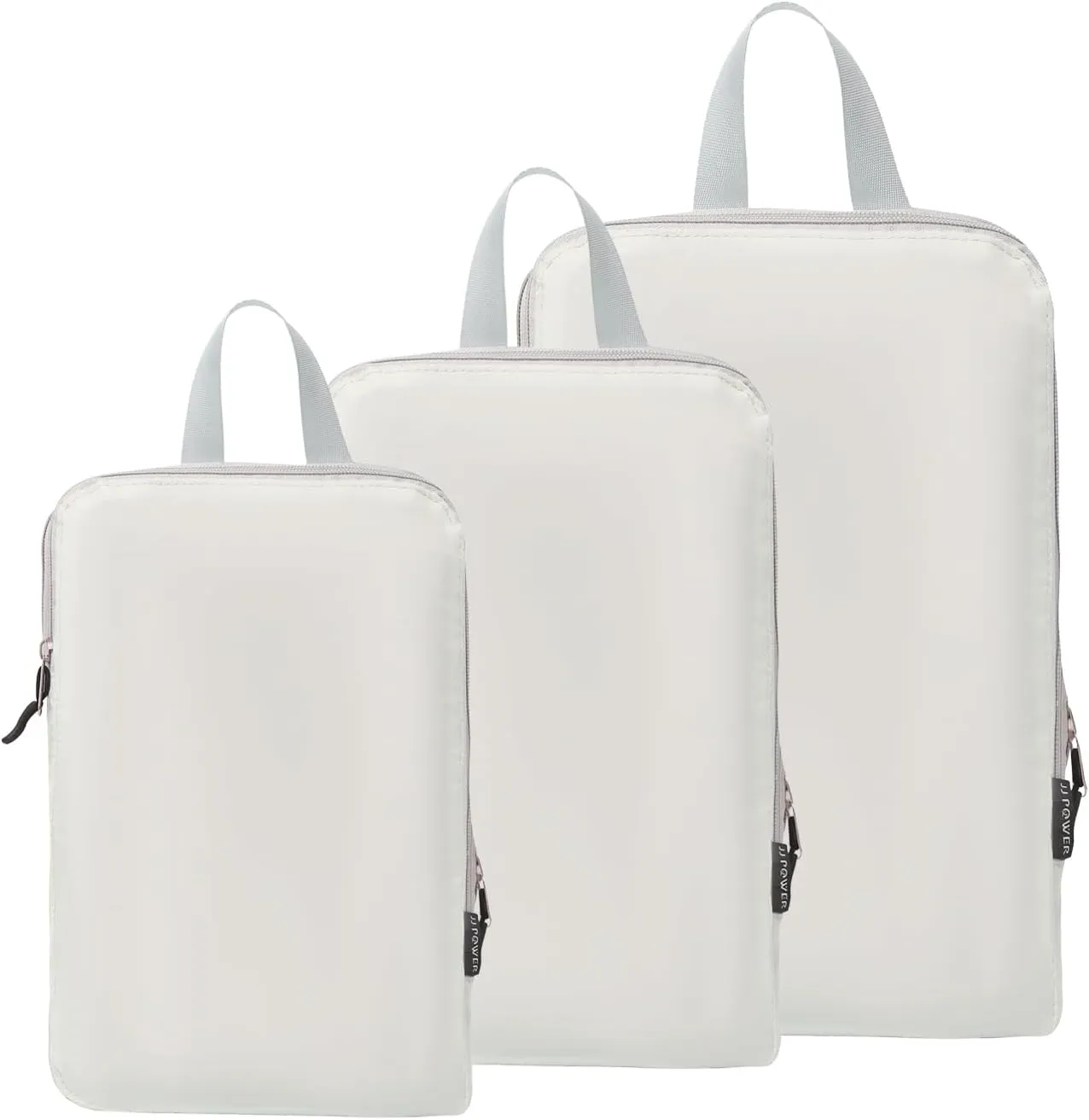 JJ Power 3 Set Lightweight Compression Packing Cubes for Suitcases, Travel Essentials Expandable Packing Cubes Organizer for Carry on Suitcases(Cream)
