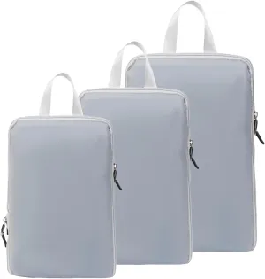 JJ Power 3 Set Lightweight Compression Packing Cubes for Suitcases, Travel Essentials Expandable Packing Cubes Organizer for Carry on Suitcases(Grey)