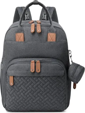JOLLITO Diaper Bag Backpack - Multifunction Travel Backpack Maternity Baby Changing Bags, Diaper Changing Totes, Large Capacity, Waterproof and Stylish, Baby Registry Essential