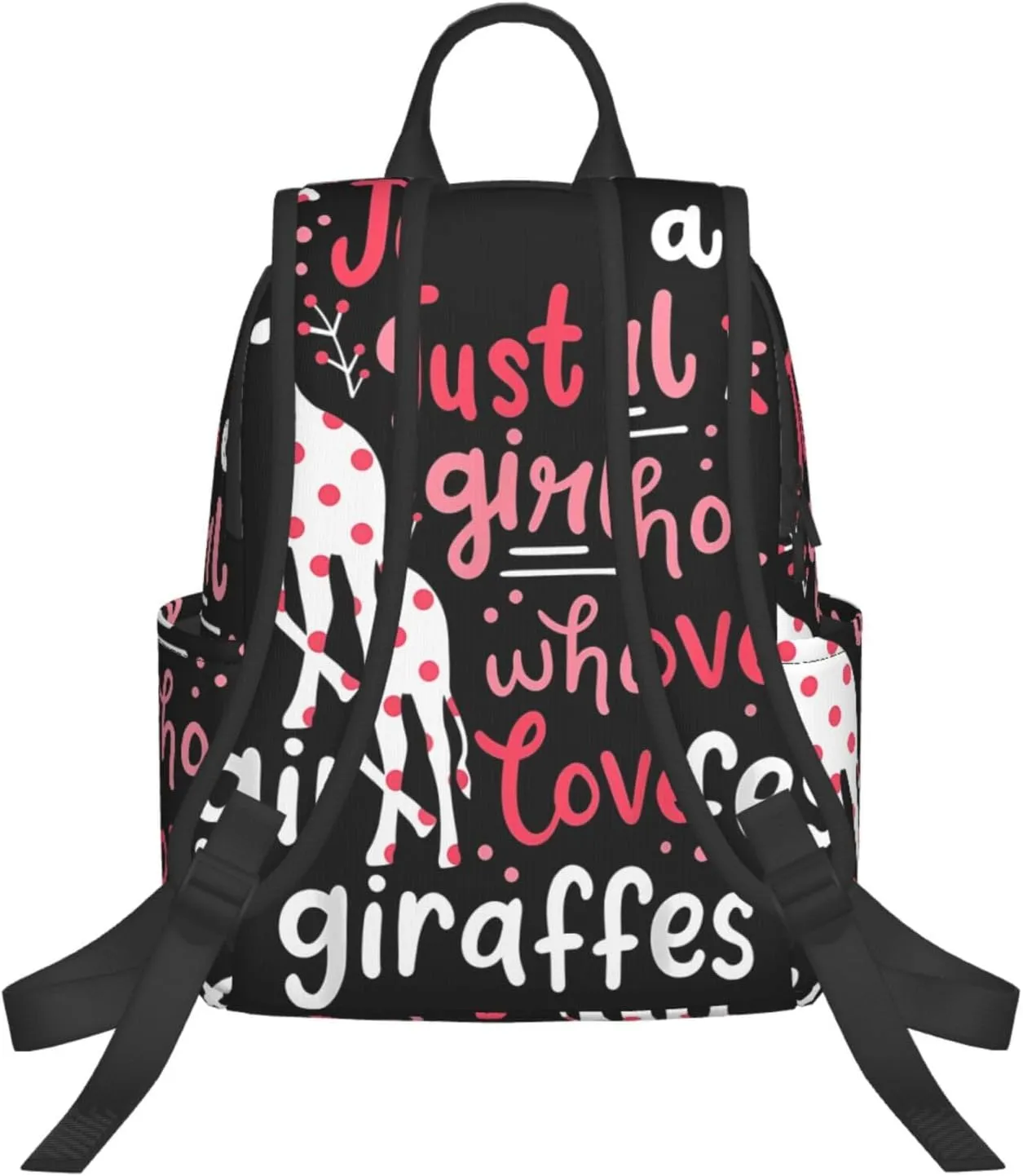 Just A Women Who Loves Giraffes Travel Laptop Backpack Casual Backpacks Double Shoulder Daypack Notebook Rucksack Work Bags Sports Bag for Gym Hiking Camping Beach