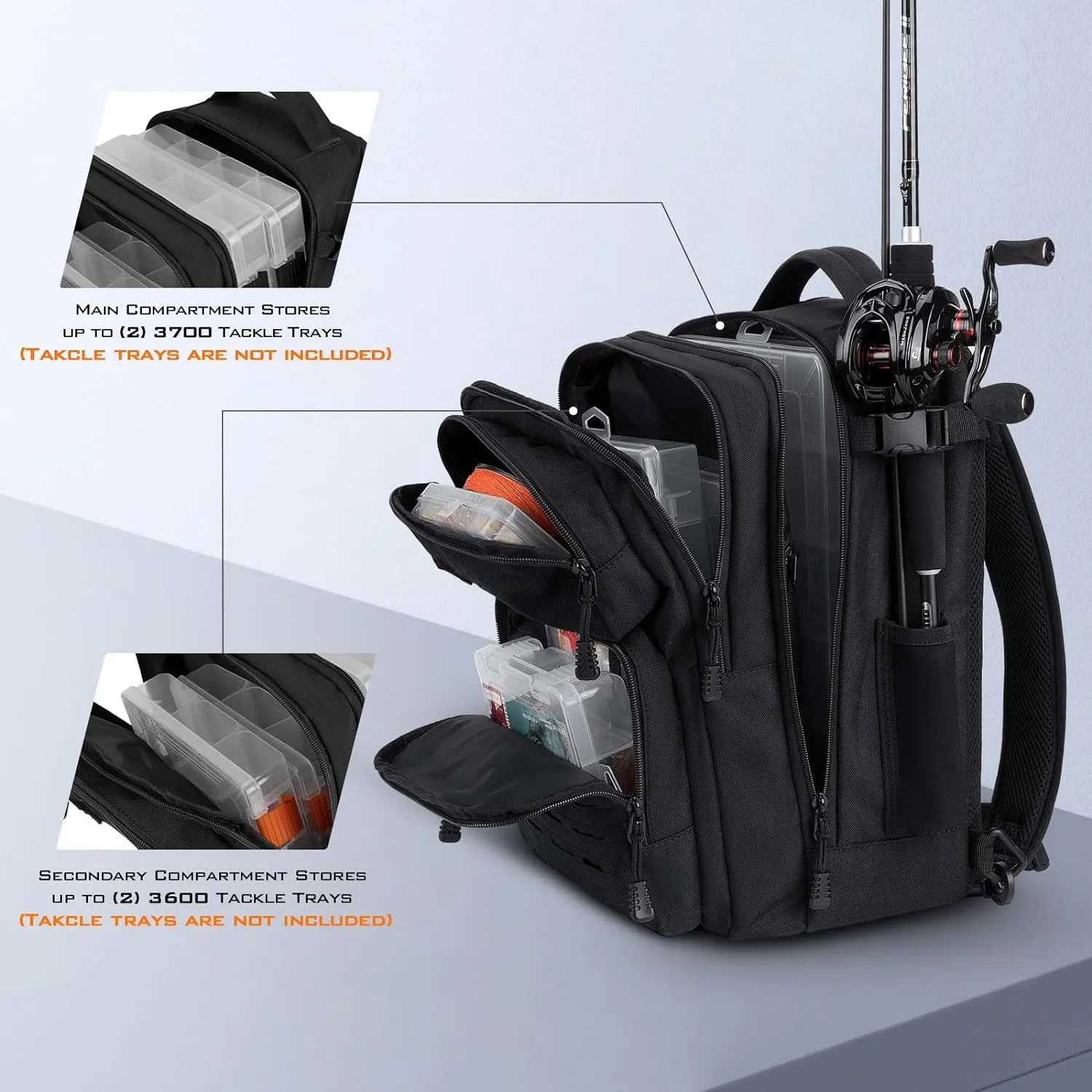 KastKing BlowBak Tactical Fishing Sling Tackle Bag - Lightweight Fishing Backpack - Storage for Gear and Equipment - Gift for Men