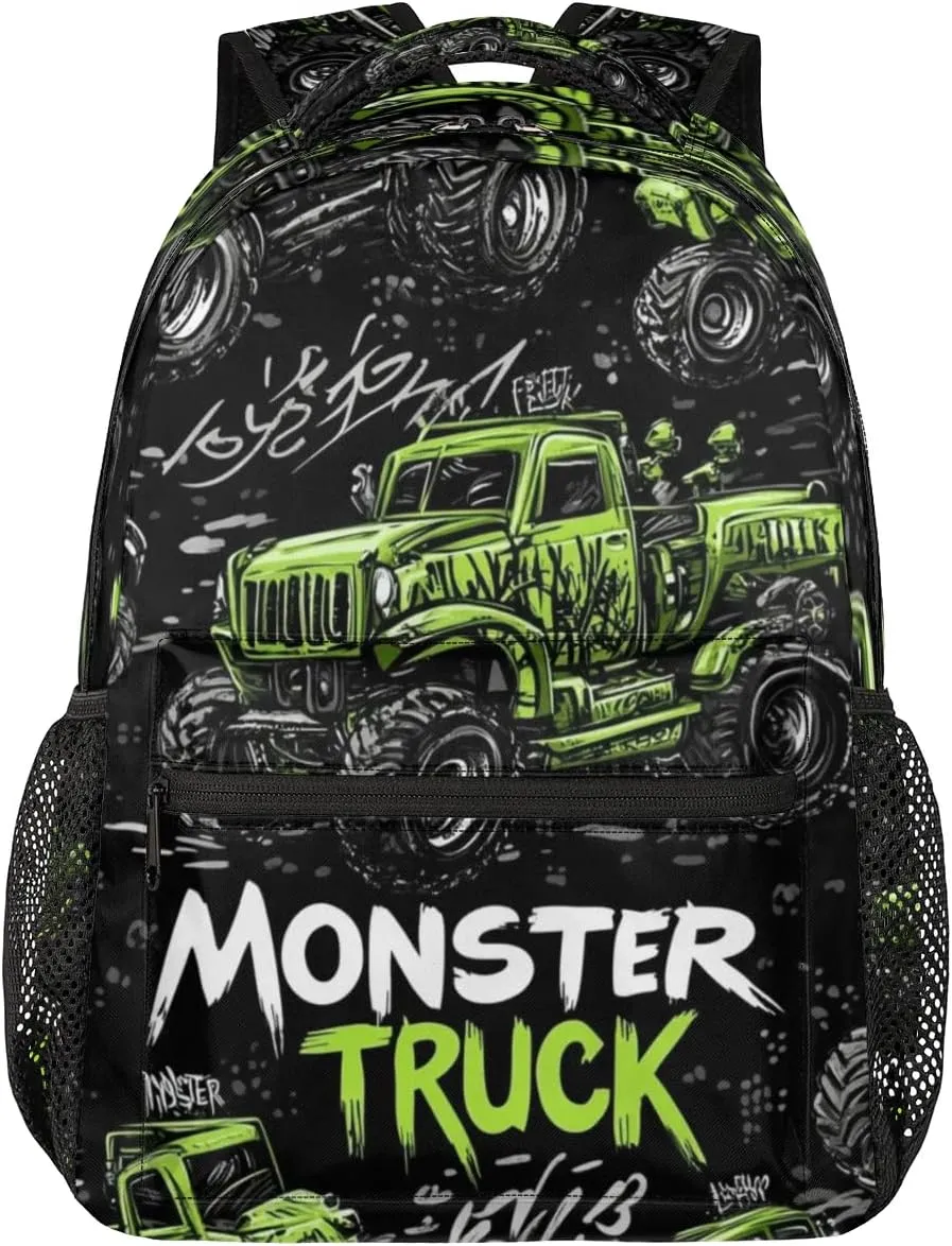 Kids Backpack for Boys - Elementary Middle School Bag Student Bookbag for Girls Teens - Casual Daypack Travel Laptop Backpacks(Truck)