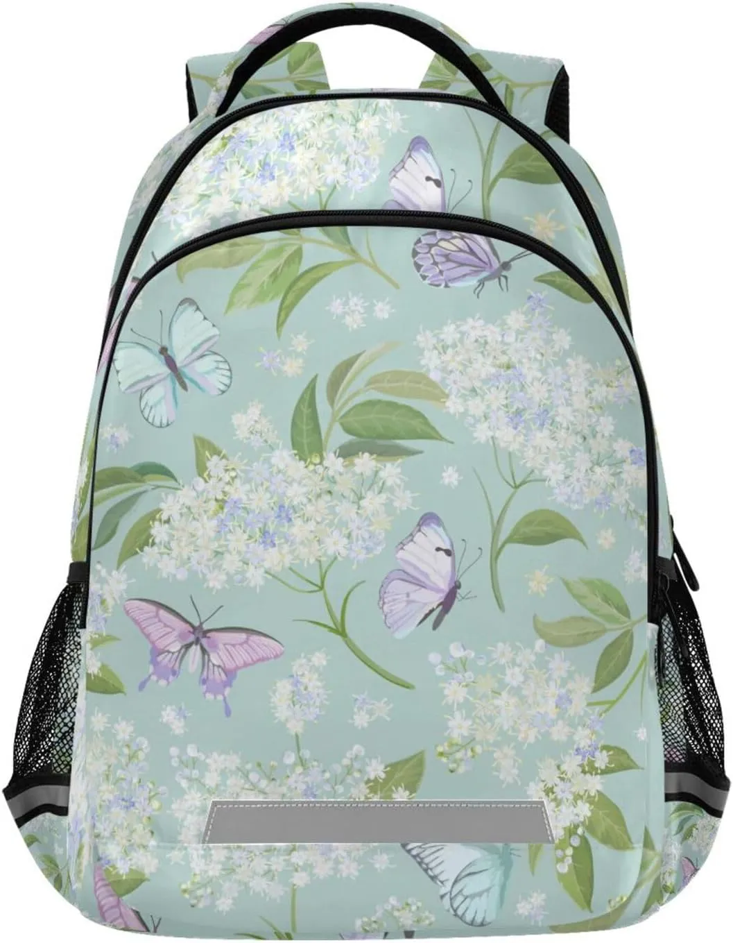 Kids Backpack for Boys Girls,Watercolor White Elderberry Floral Elementary School Backpacks Boys Children Bookbags Primary Kindergarten Bookbags 13.5L Water-Resistant Student Teenagers Travel