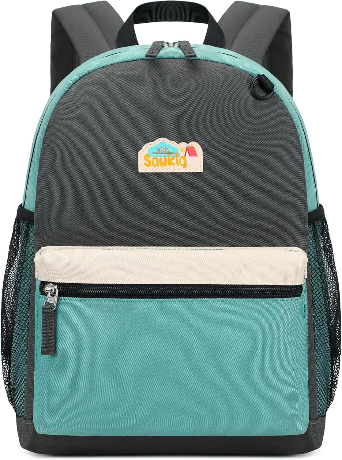 Kids Backpack for Boys Kindergarten School Backpack 15 inch Bookbag for Boys 4-6 (Black and Green)