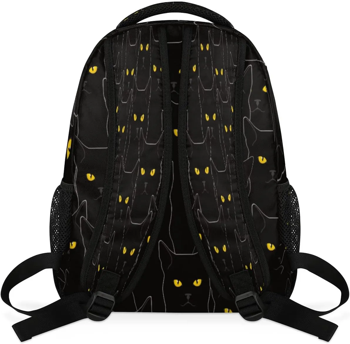 Kids School Backpack for Girls Boys Cute Black Cat School Bag Large Bookbag Lightweight Elementary Laptop Bag Travel Hiking Daypack