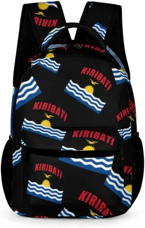 Kiribati Kiribatian Flag Casual Backpack Travel Laptop Cute Basic Shoulder Bag for Work Women & Men
