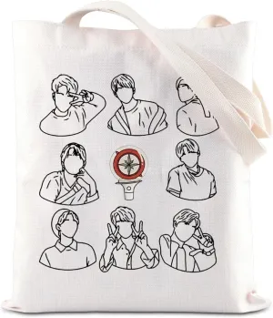 Korean Boy Group Merchandise Tote Bag Kpop Music Lovers Shoulder Bag SKZ Member Character Album Gift Stray Fans